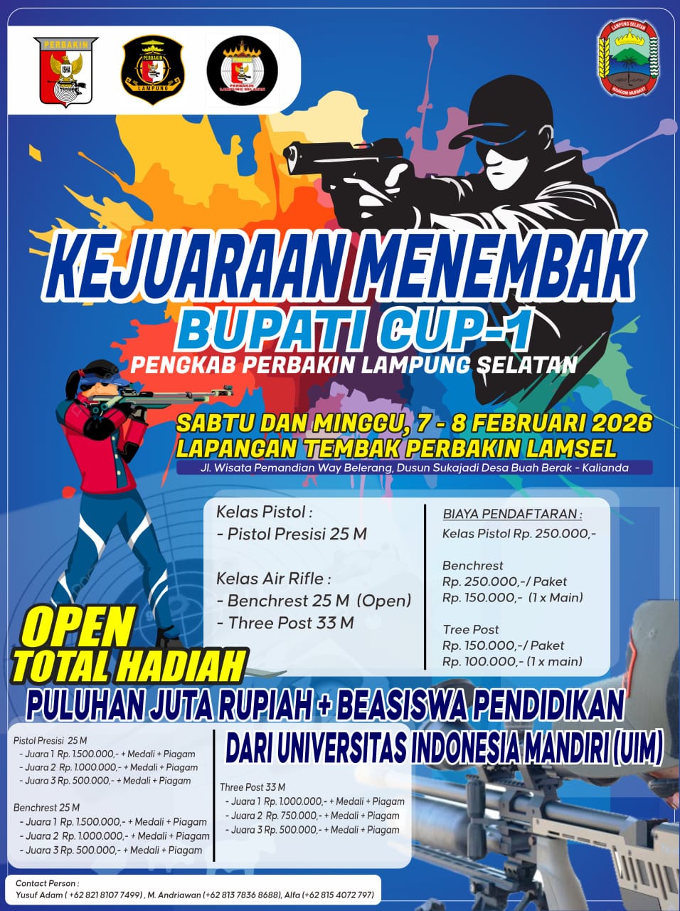 Pengkab Perbakin Lampung Selatan Gelar Kejuaraan Menembak Bupati Cup-1