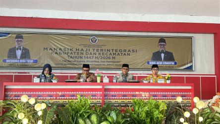 Perdana, Kementerian Haji & Umrah Kabupaten Lampung Selatan Laksanakan Manasik Haji Tahun 2026 M/1447 H